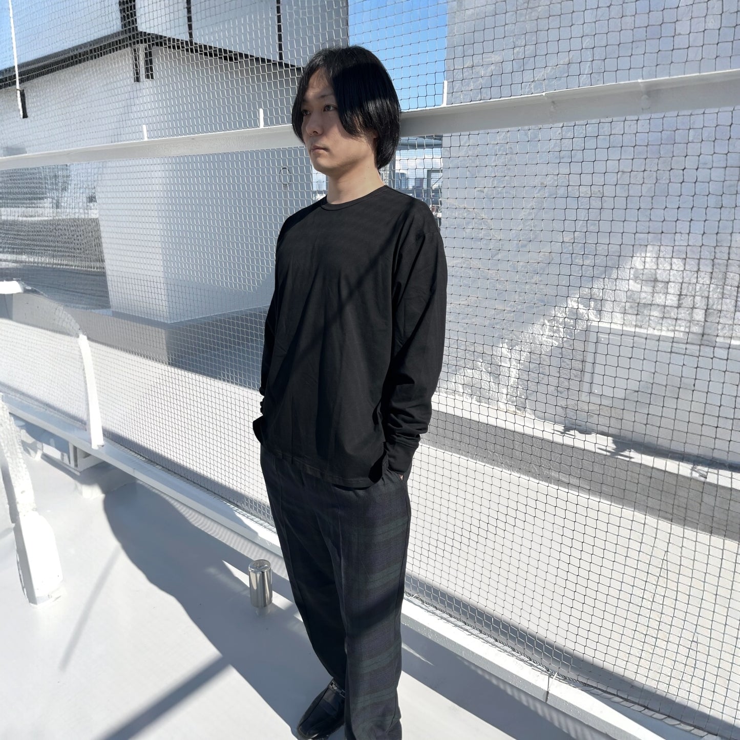 ロングスリーブコットンTシャツ