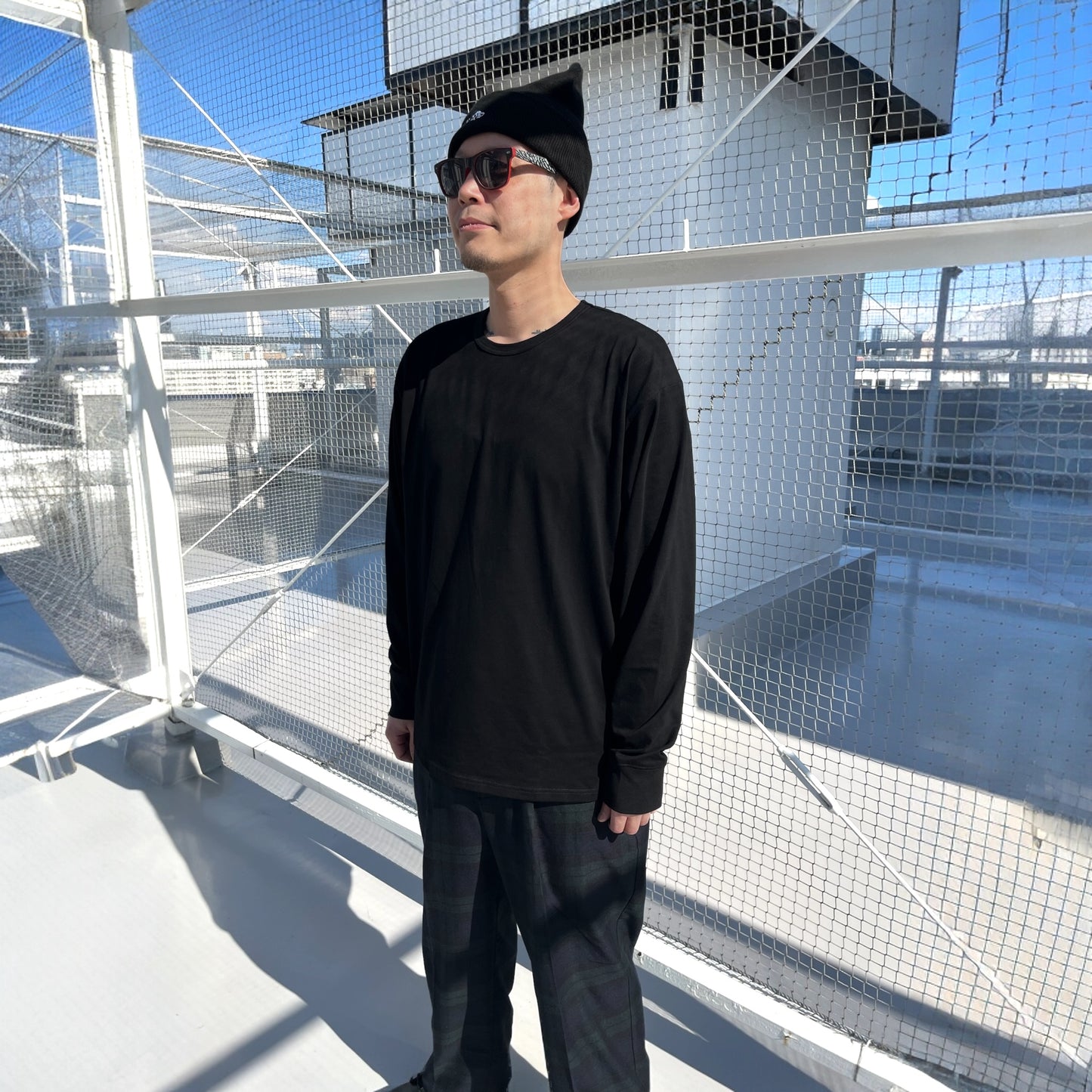 ロングスリーブコットンTシャツ