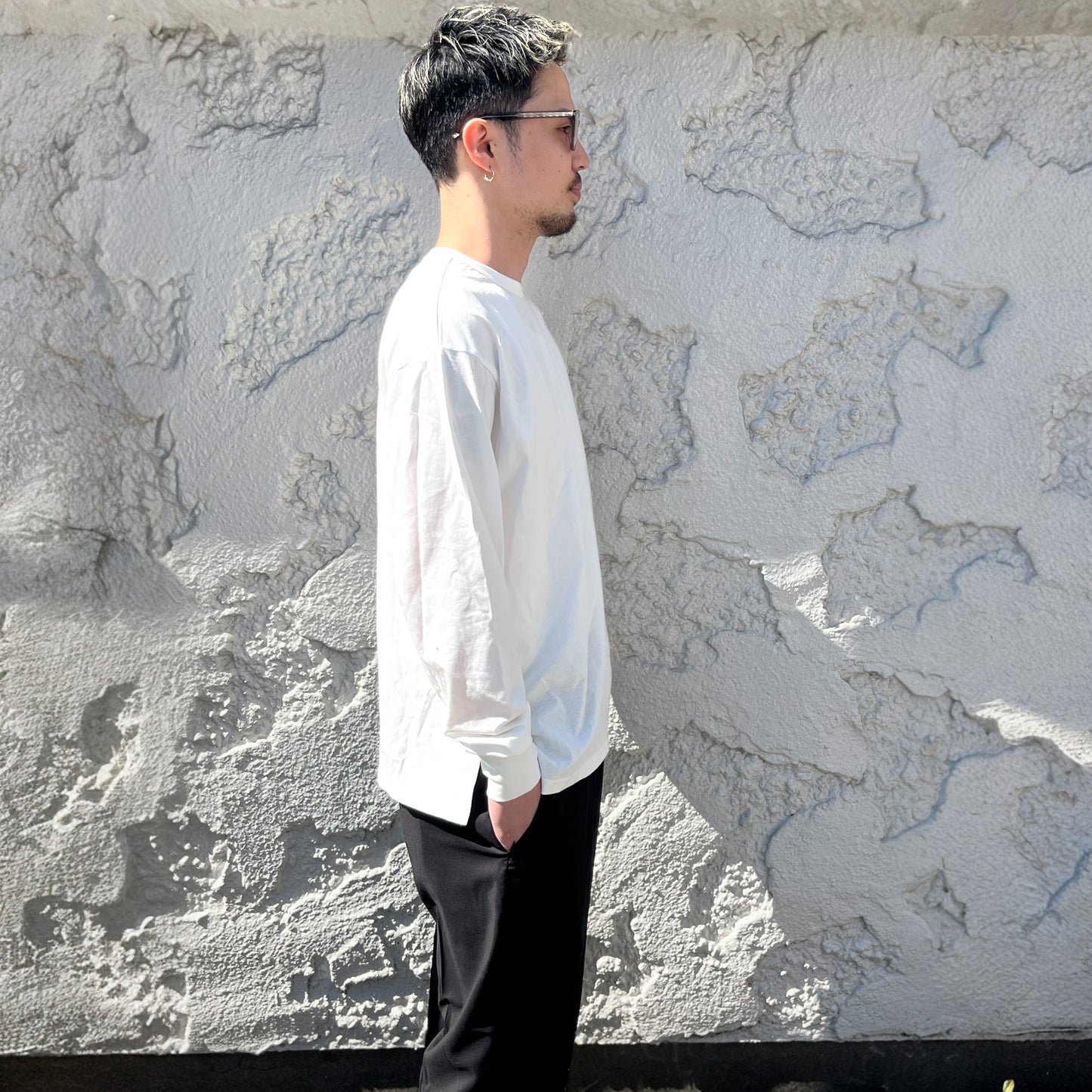 ロングスリーブコットンTシャツ