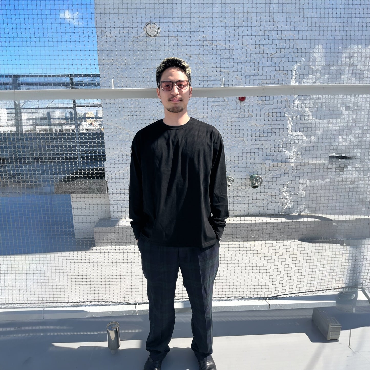 ロングスリーブコットンTシャツ