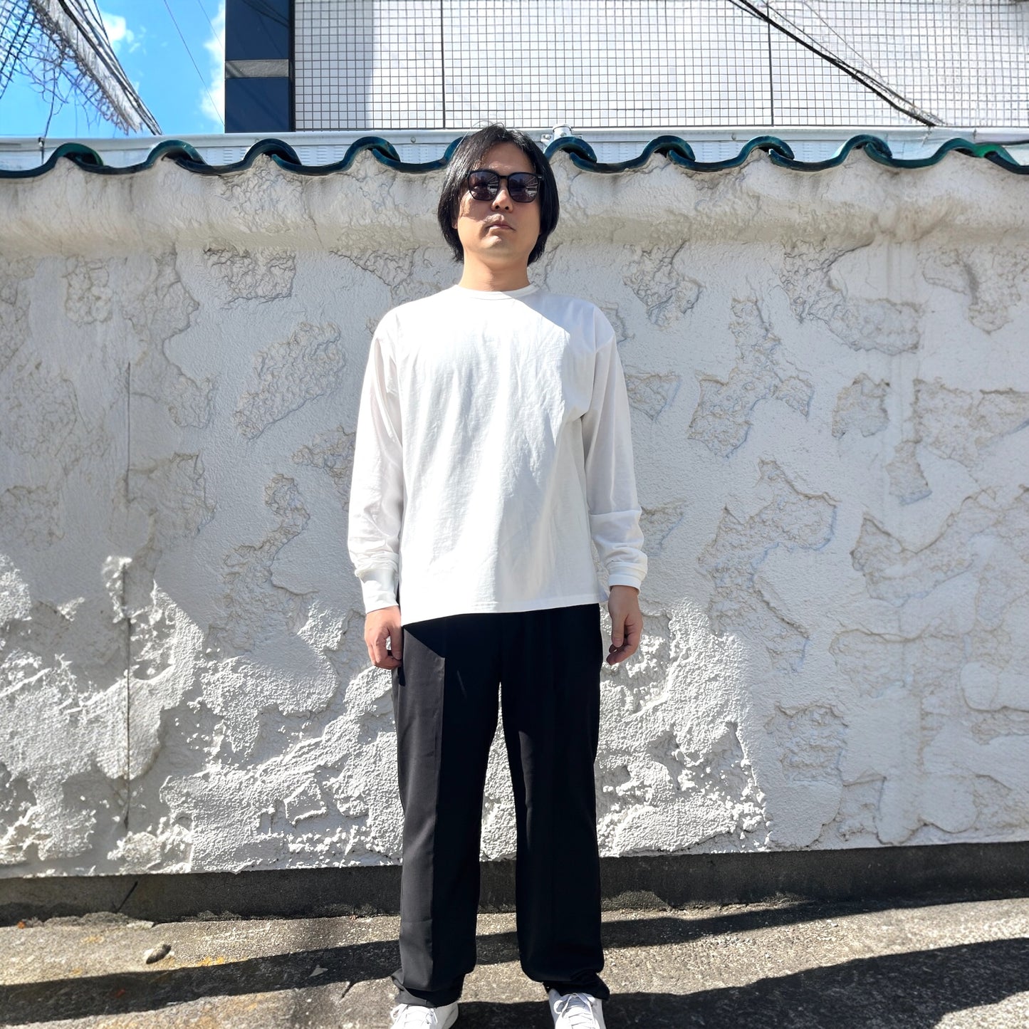 ロングスリーブコットンTシャツ