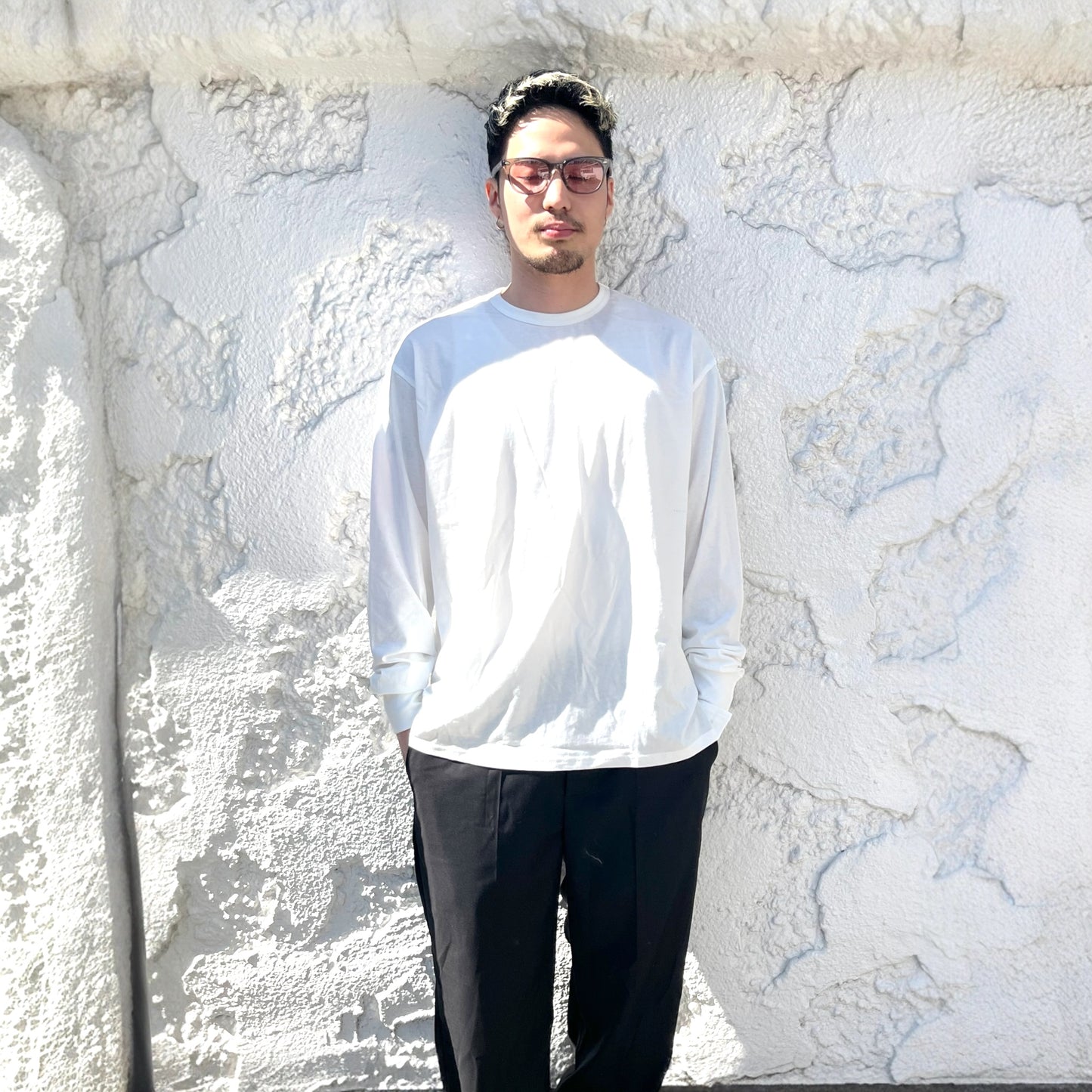 ロングスリーブコットンTシャツ
